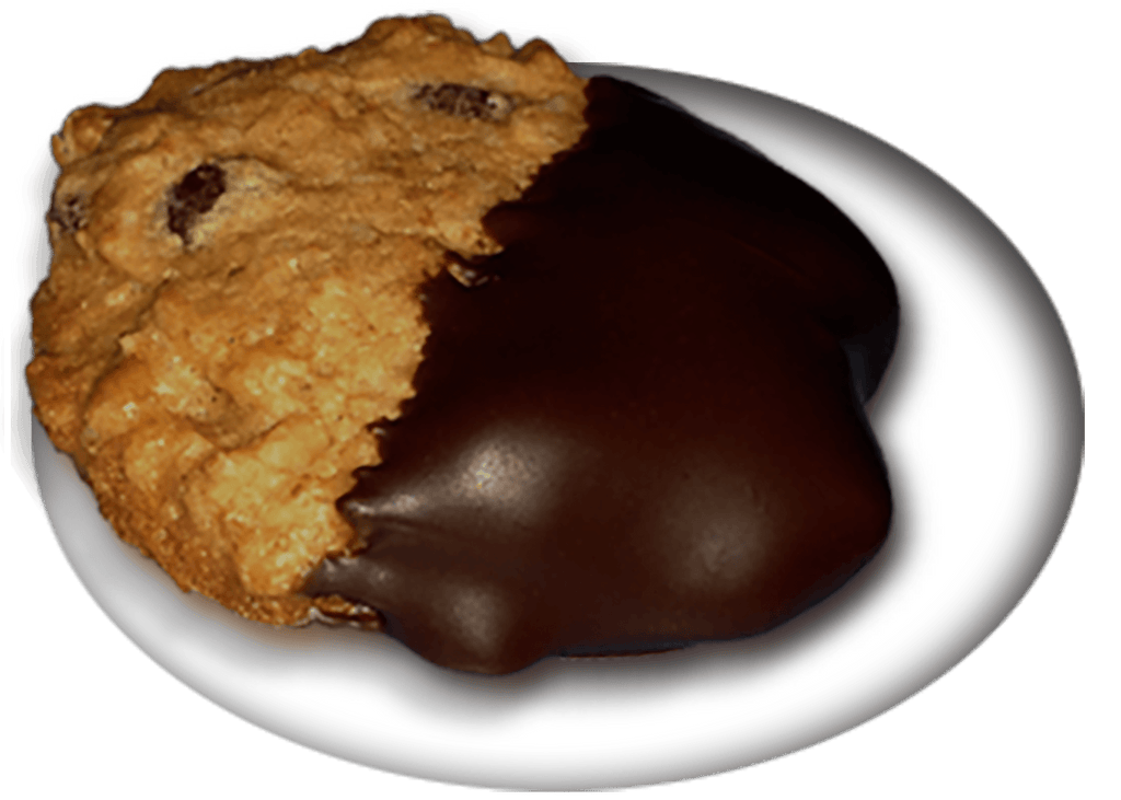 Chocolate Covered Everything — Schmoopies - The yummiest organic peanut butter chocolate chip cookie dipped in dark chocolate. 100% organic whole wheat flour, organic oats, and organic unsweetened coconut. Shipping, delivery, and pick up. Place your order!