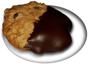 Chocolate Covered Everything — Schmoopies - The yummiest organic peanut butter chocolate chip cookie dipped in dark chocolate. 100% organic whole wheat flour, organic oats, and organic unsweetened coconut. Shipping, delivery, and pick up. Place your order!